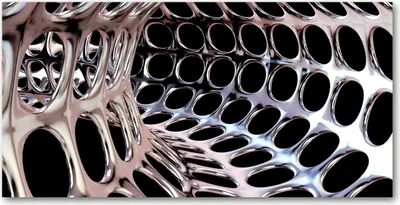 Produktbild von Tulup® Glas-Bild - 100x50 -Wandkunst - Wandbild hinter gehärtetem Sicherheitsglas  - Kunst: modern & klassisch - Metalltunnel - Silber
