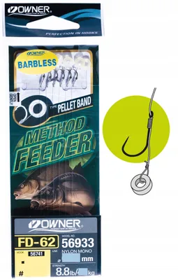 Produktbild von Owner FD-62 Haken mit Vorfach für Method Feeder Größe 10