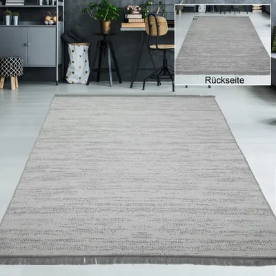Immagine prodotto di Tappeto con un lato grigio chiaro e uno grigio scuro - Dimensioni: 120 x 170 cm