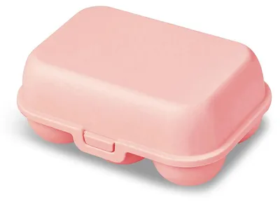 Eierbox für 6 Eier, Aufbewahrungsbox mit Clipverschluss, Kunststoff, süßes Rosa