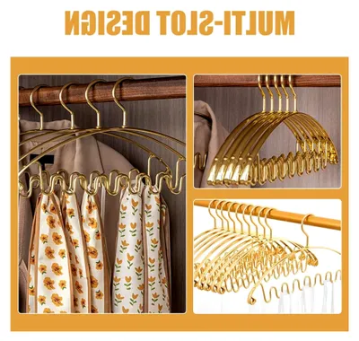 Produktbild von 5er Set Gürtelhalter aus Aluminiumlegierung mit mehreren Haken – Multifunktionaler Schal- und Krawattenorganizer für den Kleiderschrank, platzsparend und kratzfrei