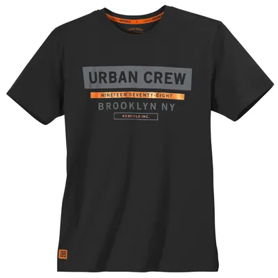 Produktbild von Redfield Übergrößen T-Shirt schwarz Schriftprint