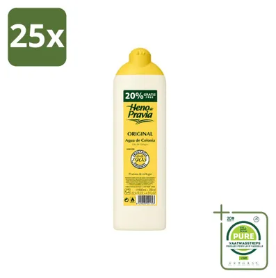 Productafbeelding van 25 x Heno de Pravia Cologne Original - 780 ml - Grote verpakking - 25 stuks