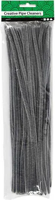 Produktbild von Chenilledraht, Stärke: 6 mm, L 30 cm, Grau, 50Stck.