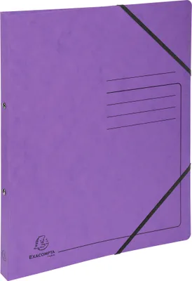 Produktbild von Ringhefter - A4 2-Ring Ring-Ø 25 mm Gummizug violett. Packung mit 5 Stück