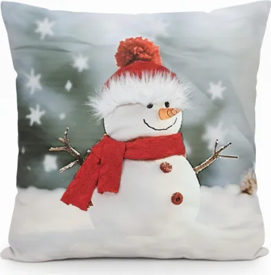 Immagine prodotto di Copertina natalizia Pupazzo di neve 3D CYHA7373M 40x40 cm