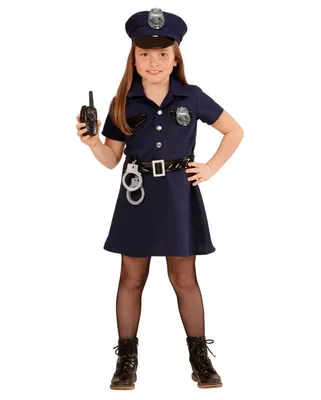 Produktbild von Polizei Mädchen Kostüm für Fasching und Kindergeburtstag Größe: M (140)