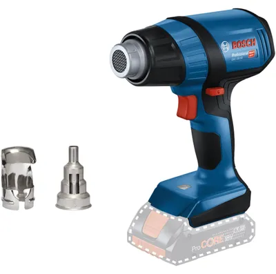 Zdjęcie produktu dla Bosch GHG 18V-50, Pistolet na gorące powietrze, Czarny, Niebieski, 175 l/min, 500 °C, 300 °C, 6 s