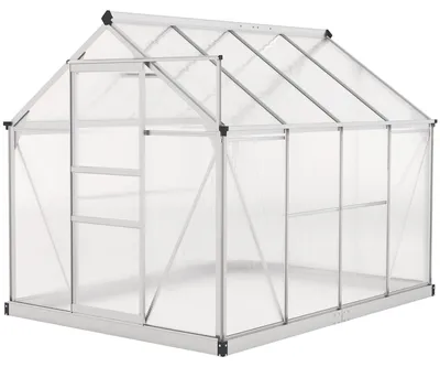 Productafbeelding van Outsunny Kas, aluminium constructie met dakramen, 190 x 252 x 201 cm