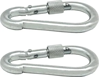 Produktbild von Feuerwehrkarabiner mit Sicherheit, Msq02, verzinkter Stahl, 6 x 60 mm. 2 Stück