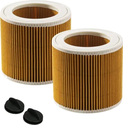 Produktbild von 2x Filter kompatibel mit Kärcher Staubsauger WD3 Premium, WD2, WD 3 P, MV2, MV 3, A2054, …, alternativ zu original 6.414-552.0, 6.414-772.0, 6.414-547.0