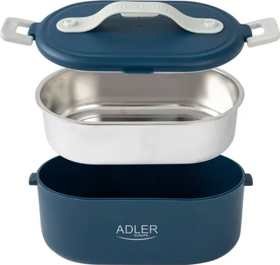 Produktbild von Adler AD 4505 blau Lebensmittelbehälter beheizt Lunch-Box-Set Behälter Separator Löffel 0.8L 55W