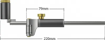 Zdjęcie produktu dla 120 mm miernik do znakowania drewna Przesuwna prosta / zakrzywiona krawędź Prowadnica Scriber Carpenter Scribe Tool do obróbki drewna