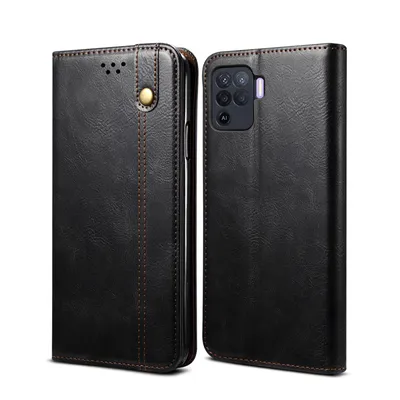 Obrázek produktu pro Pouzdro pro OPPO A94 4G, kožené flip pouzdro peněženka s funkcí stojánku černé
