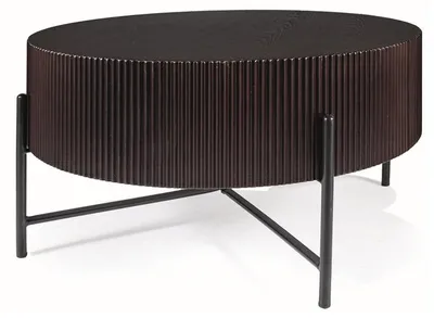 Produktbild von FURNLUX Couchtisch Tuca Braun Und Schwarz 80 Cm / Hauptfarbe: Braun / Abmessungen: 80 x 40 x 80 cm