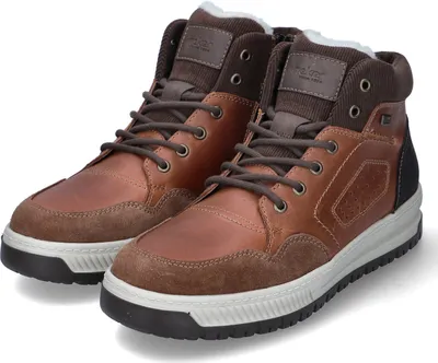 Zdjęcie produktu dla Rieker buty zimowe męskie skórzane i tekstylne brązowe rozmiar: 40