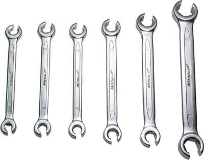Produktbild von Brems Leitung Doppel Ringschlüssel Set offen 8 - 19 mm