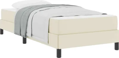 Immagine prodotto di Struttura del letto con materasso Crema 80 x 200 cm Tessuto
