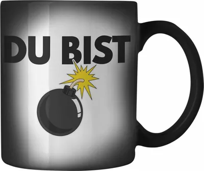 Produktbild von Trendation - Du Bist Bombe Lustige Farbwechsel Zauber-Tasse mit Spruch Geschenk Kollege Kollegin Bester Freund Freundin Sarkastischer Spruch (Schwarz)