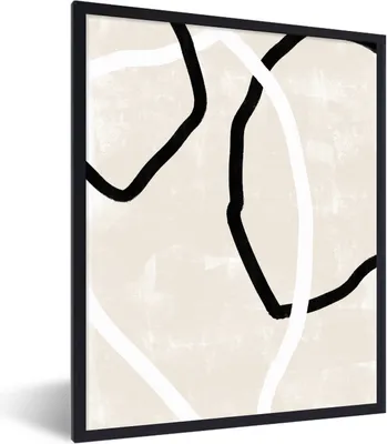 Produktbild von MuchoWow® Gerahmtes Poster Rosa - Minimalismus - Design 60x80 cm - Poster mit Schwarzem Bilderrahmen Wandposter Rahmen Foto Bilder - Premium - Wanddeko Wohnzimmer