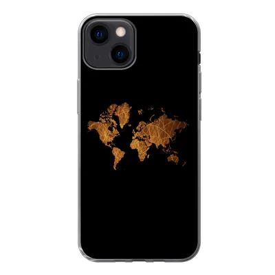 Produktbild von MuchoWow® Handyhülle Schutzhülle Hülle für iPhone 13 Weltkarte - Schilf - Karte Silikon Softcase Handy Hülle - Karteninhaber