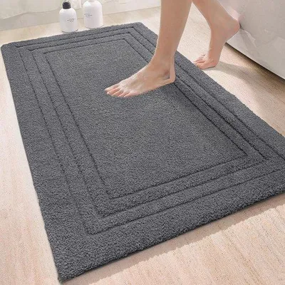 Produktbild von Ibenzoa® Mikrofaser-Badematte 60 x 110 cm – weich &  saugfähig, schnell trocknend, rutschfeste TPR-Unterseite, maschinenwaschbar