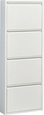 Produktbild von Schuhkipper >Bert< 4 Klappen, 8 paar Schuhe, weiß, Metall - 51x137x16cm (BxHxT)