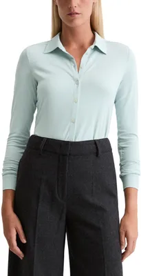 Produktbild von Marc OߴPolo Damen Jerseybluse mit Kentkragen Regular Fit