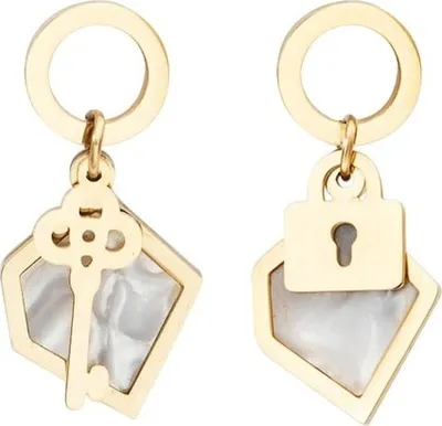 Produktbild von KE-21235 Ohrringe in Gold/Grau – Eleganz für jeden Anlass KP21235