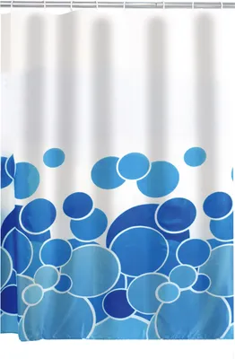 Produktbild von Ridder Duschvorhang Textil Kani 180x200 cm blau 403073