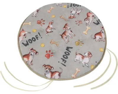 Produktbild von EMA rundes Sitzkissen - Durchmesser 40 cm - Grau,Beige