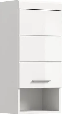 Produktbild von Badezimmer Hängeschrank, 37 cm breit, in weiß mit weiß Hochglanz - SIROCO-158