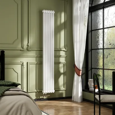 Produktbild von AICA Traditioneller Kohlenstoffstahl Heizkörper mit Seitenanschluss 1800×290mm 2 Säulen 850W Gusseisen-Stil Weiß