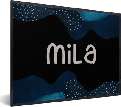 Produktbild von MuchoWow® Gerahmtes Poster Mila - Pastell - Mädchen 80x60 cm - Poster mit Schwarzem Bilderrahmen Wandposter Rahmen Foto Bilder - Schwarzem - Mit Gestell