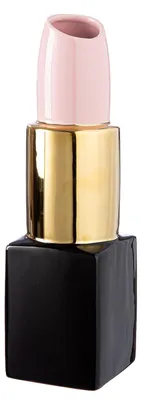 Imagen del producto de Jarrón "Milano", labial, cerámica, rosa, negro, dorado, paquete de 2 unidades, largo: 9 cm, ancho: 9 cm, alto: 30 cm. Código: 32916. Número de artículo: 4063387329160