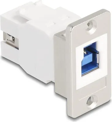 Obrázek produktu pro DeLOCK 67337, Plochý, Stříbrná, Bílá, USB B, USB A, Samice, Samice