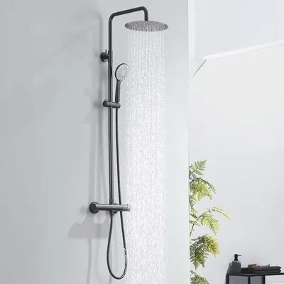 Produktbild von Thermische Dusset mit Sicherheitsschloss - Vollset mit Edelstahl-Dusstrahl und Handdusche