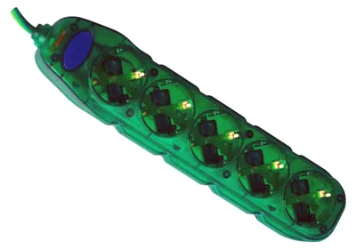 Productafbeelding van Electraline 59644, stekkerdoos met 5 stopcontacten en schakelaar, kabel 1,5 meter / Meervoudige stopcontacten