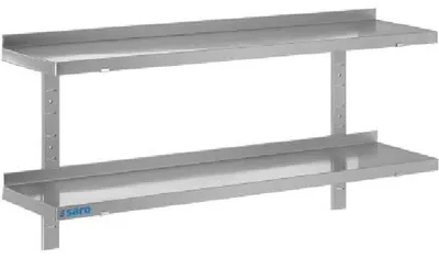 Productafbeelding van Saro 700-4540, wandplankensysteem, metalen, voor de keuken, met 2 planken, 1600 mm