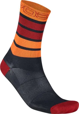 Produktbild von KARPOS Klassische Fahrradsocken - VERVE - Blau/Orange/Rot 36-39