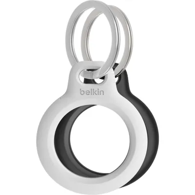 Obrázok produktu pre Belkin Bezpečné puzdro na AirTag s krúžkom na kľúče – čierne & biele – 2pack