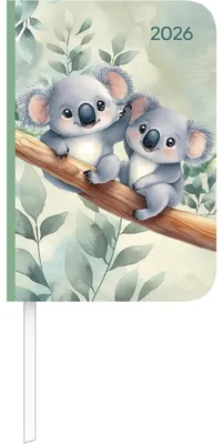 Produktbild von Lady Journal Mini Koala 2026 - Taschen-Kalender 8x11,5 cm -