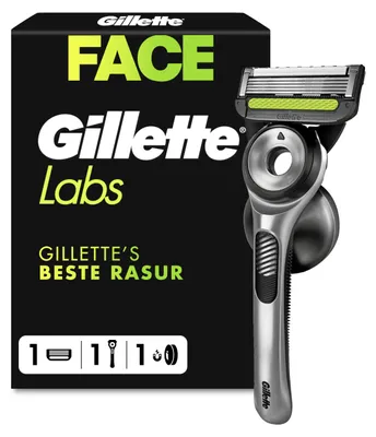 Zdjęcie produktu dla Maszynka do golenia Gillette Labs dla mężczyzn, wyposażona w peeling, wymienną głowicę i uchwyt wielokrotnego użytku