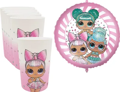 Produktbild von 7-tlg. LOL Gliteratti Party Set für Kindergeburtstag