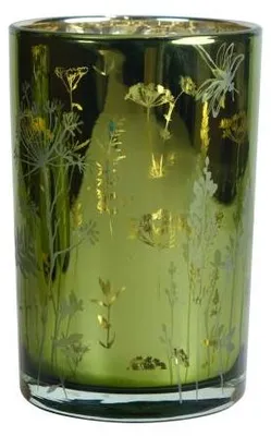 Productafbeelding van Mars & More Lantaarn, veldbloemmotief, groen, klein, 18 cm