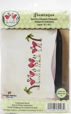 Obrázok produktu pre Vankúšový obal s potlačou (motív: flamingovia), dvojité balenie, rozmery 50 x 76 cm
