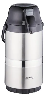 Kaffeekanne 2,2 L, Pumpkanne, Edelstahl/Kunststoff, silber/schwarz