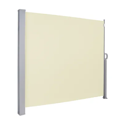 Immagine prodotto di VINGO 160 x 300 cm tenda da sole laterale Beige agli urti£¬schermo laterale per la privacy, UV£¬per la tenda da sole estensibile per balconi e terrazze