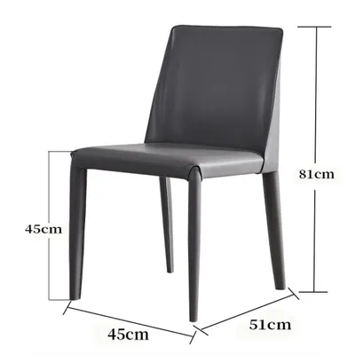 Image de Fauteuil Chaise de salle à manger Chaise de bureau Chaise de salon Chaise de bureau avec dossier Chaise rembourrée Ensemble de 2 pièces Noir 45*45*81cm