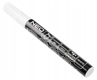 Zdjęcie produktu dla Marker Budowlany Biały Permanentny Lakierowy